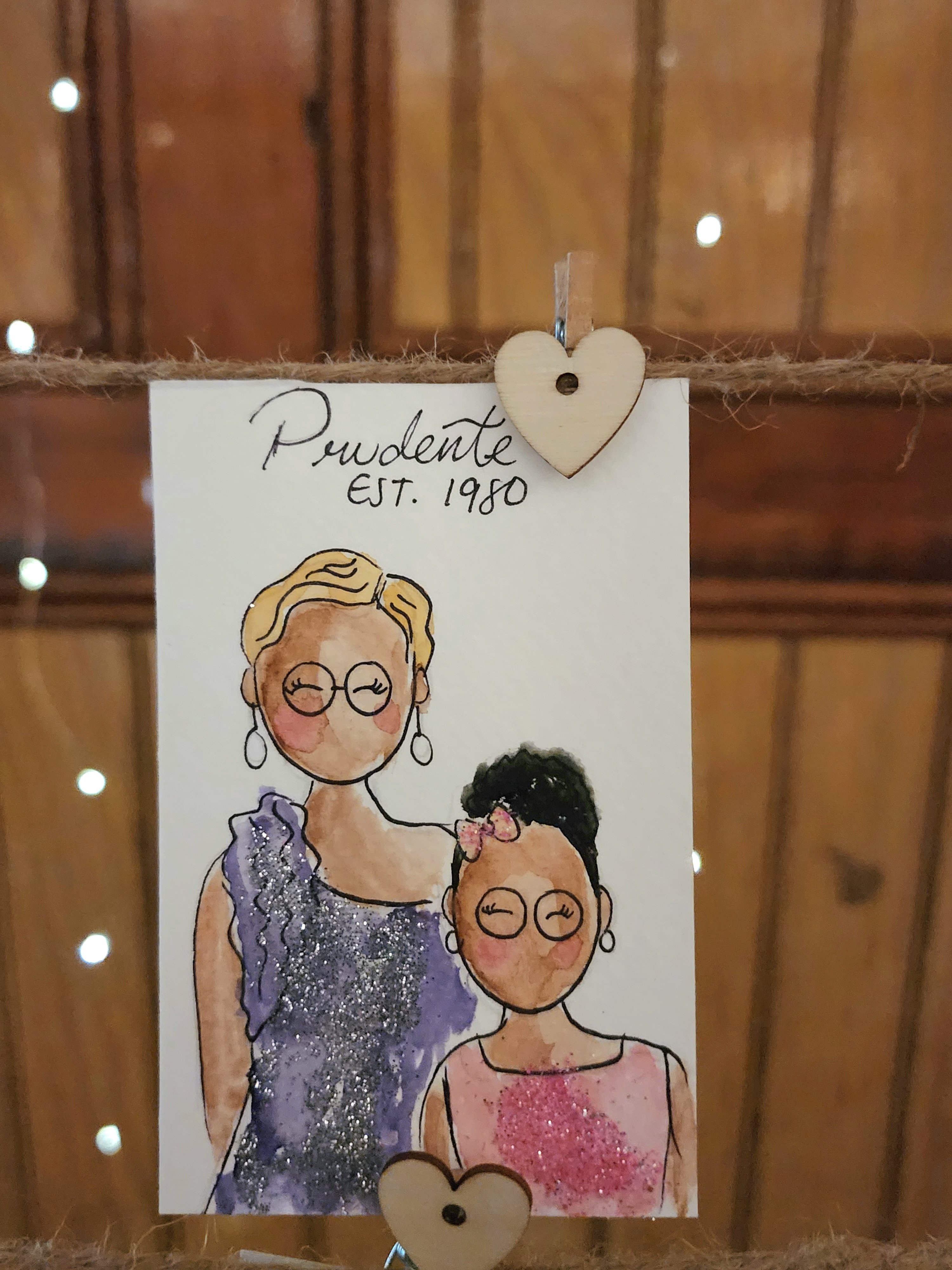 Live Event Painting of Mom and Daughter at a New Jersey Anniversary Party